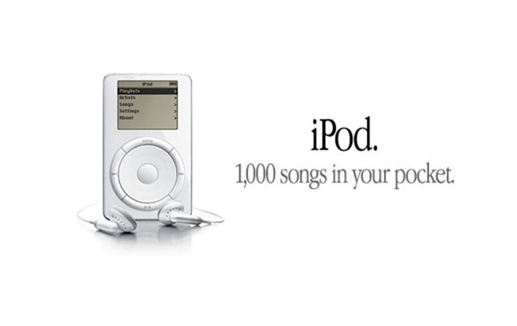 "iPod. Mil canciones en tu bolsillo." Una forma de comunicar Jobs-to-be-Done.