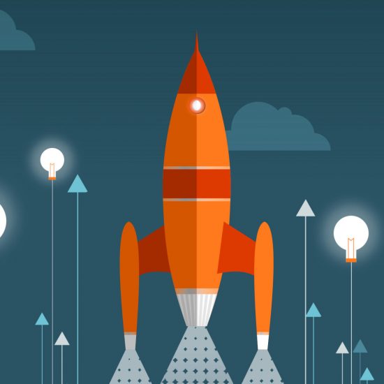 Rocket Taking Off - Start-up Concept